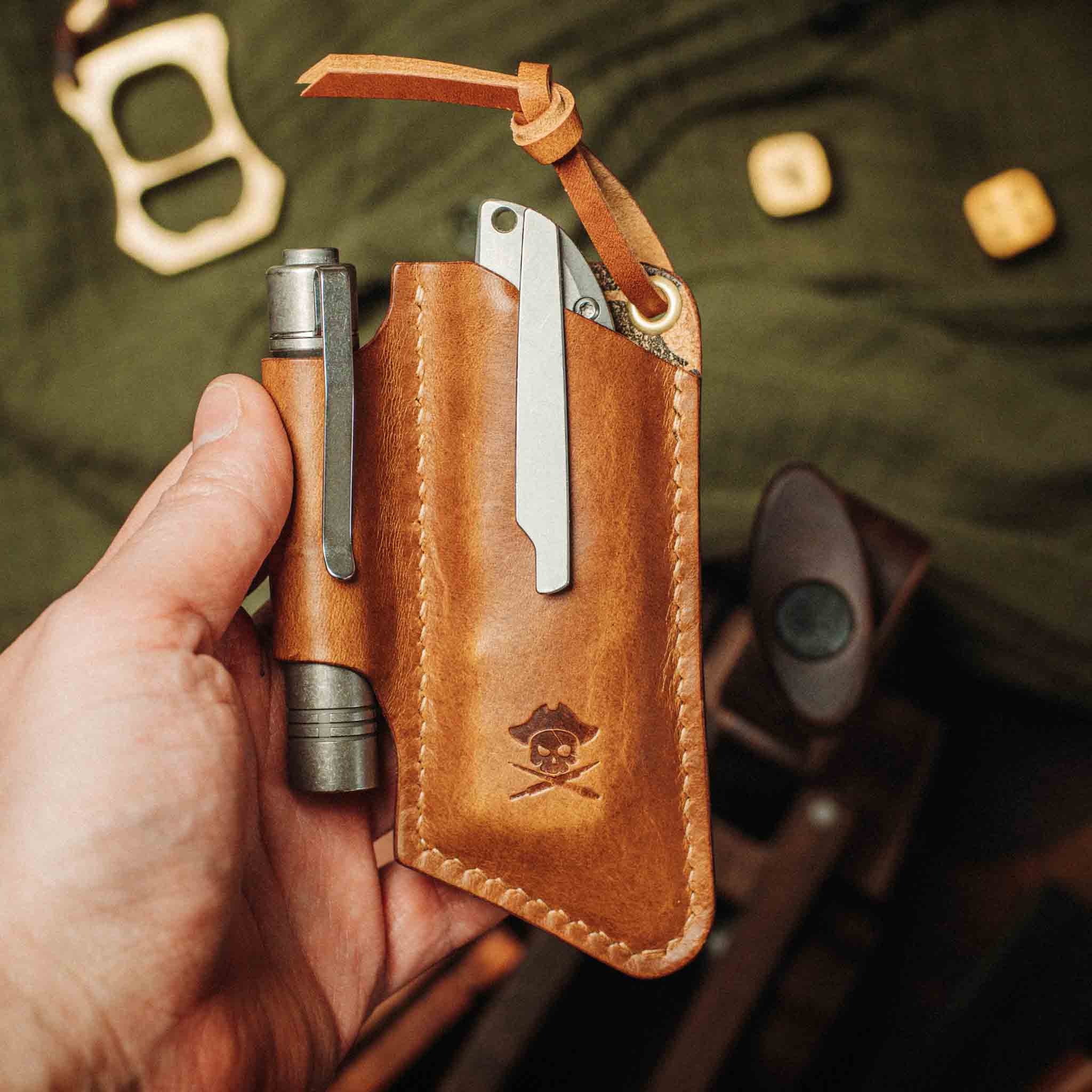 Knife Sheath - Sailor v3 | Leather EDC | Pocket Knife Holder | Pocket Organizer | Wiccan Center
