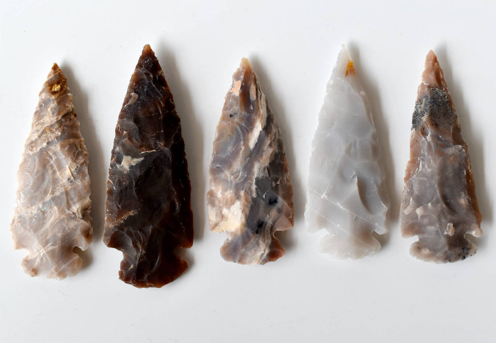 Fancy Jasper Arrowhead Points