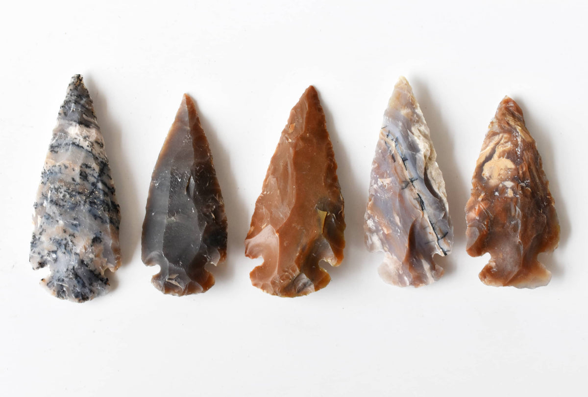 Fancy Jasper Arrowhead Points