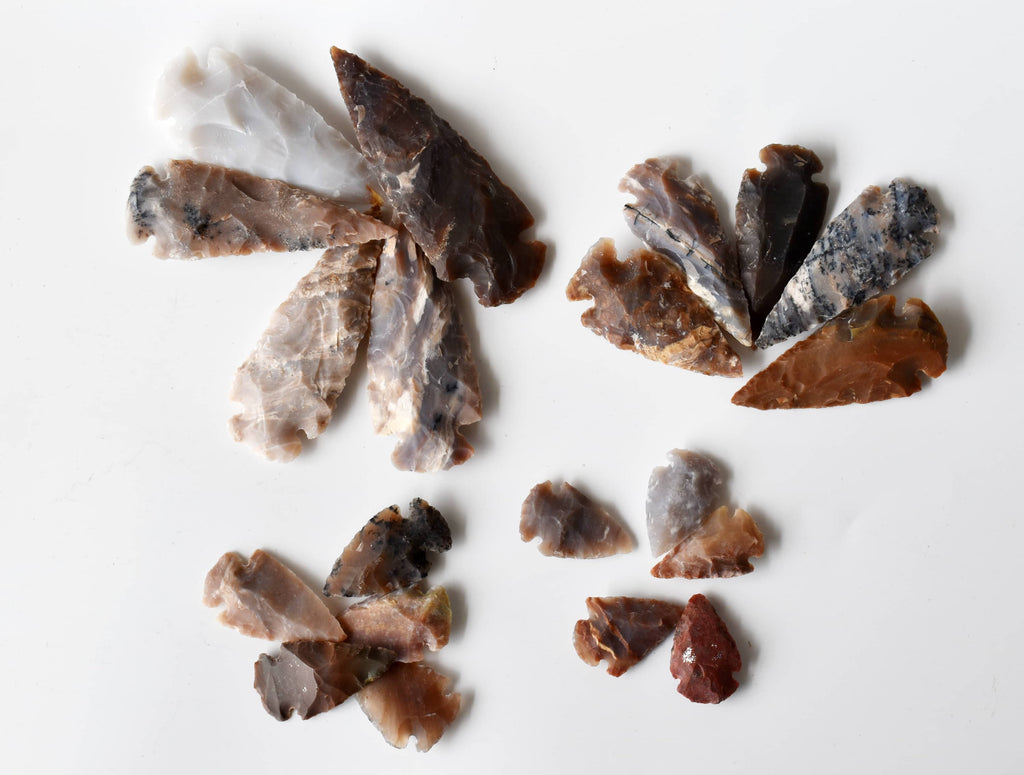 Fancy Jasper Arrowhead Points