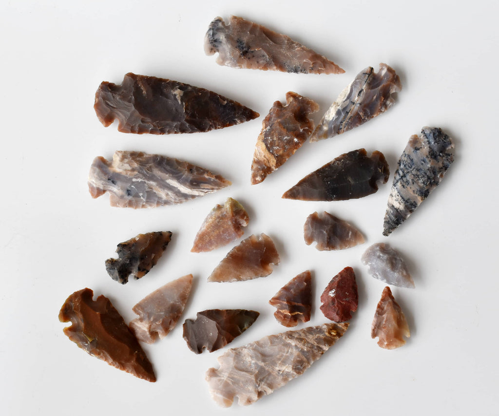 Fancy Jasper Arrowhead Points