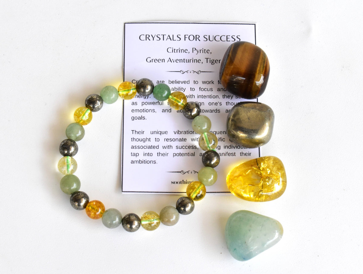 Attract SUCCESS Crystal Kit, Gemstone Tumble Kit, Success Crystal Gift Set