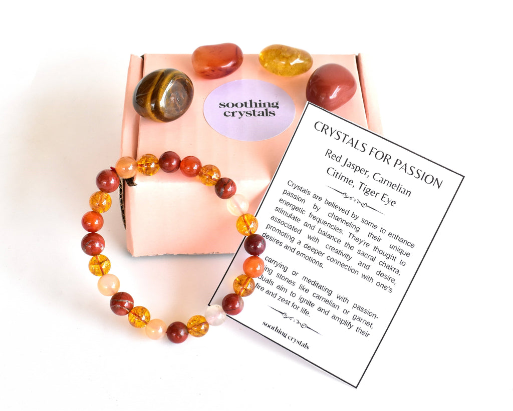 PASSION Crystal Kit, Gemstone Tumble Kit, Passion Crystal Gift Set.