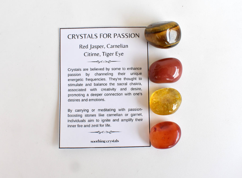 PASSION Crystal Kit, Gemstone Tumble Kit, Passion Crystal Gift Set.