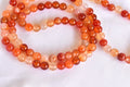 Carnelian Gemstone Mala, 108 Prayer Bead Mala.