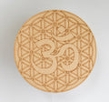 Tree of Life with Om Crystal Grid Board, 6" Wooden Crystal Grid Plate | Pyramids & Spheres | Wiccan Center