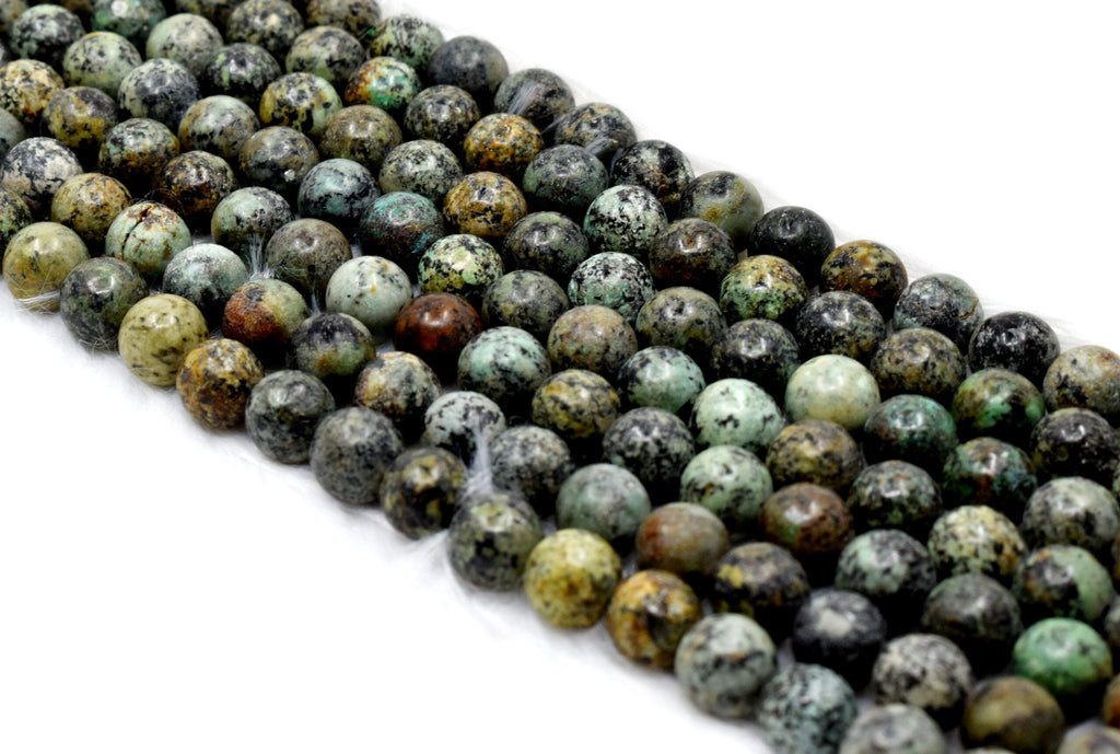 African Turquoise Beads, Natural Crystal Round Beads 4mm to 12mm | Beads | Wiccan Center