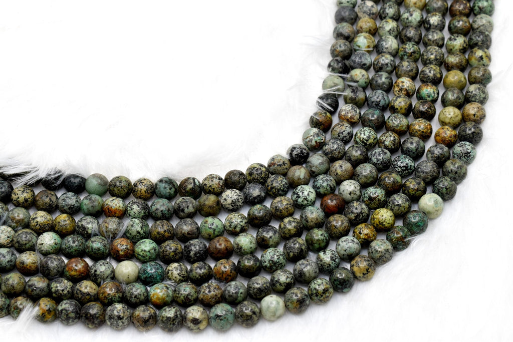 African Turquoise Beads, Natural Crystal Round Beads 4mm to 12mm | Beads | Wiccan Center