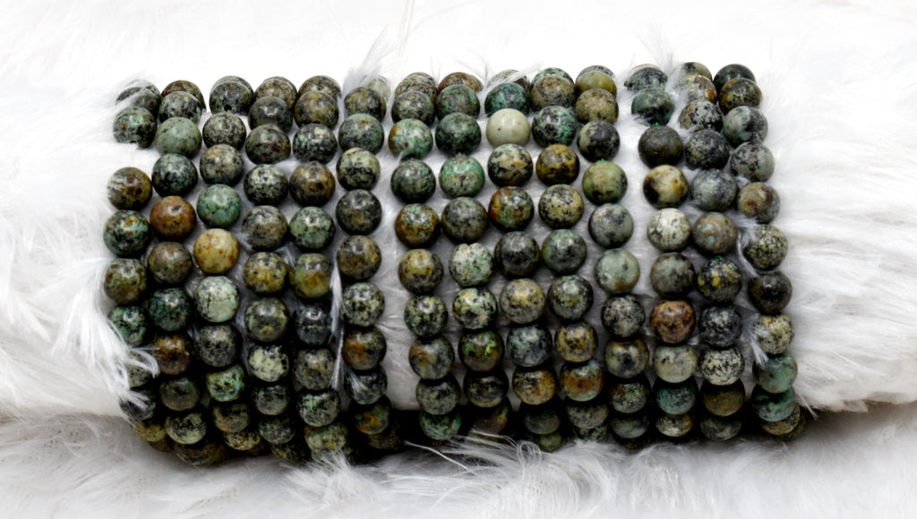 African Turquoise Beads, Natural Crystal Round Beads 4mm to 12mm | Beads | Wiccan Center