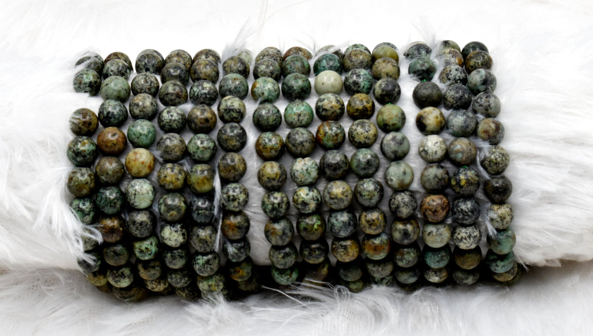 African Turquoise Beads, Natural Crystal Round Beads 4mm to 12mm | Beads | Wiccan Center