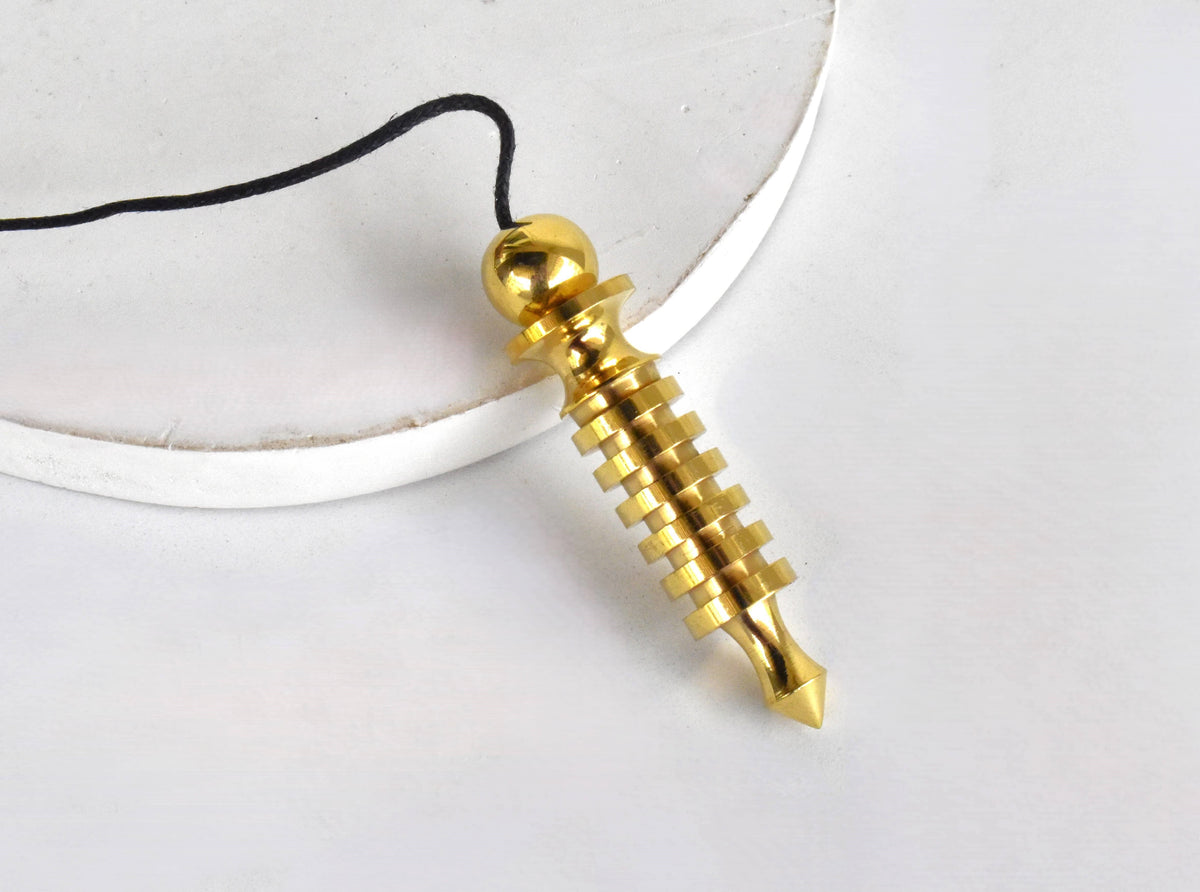 6 Ring Bullet Brass Pendulum Silver Metal Egyptian Pendulums.