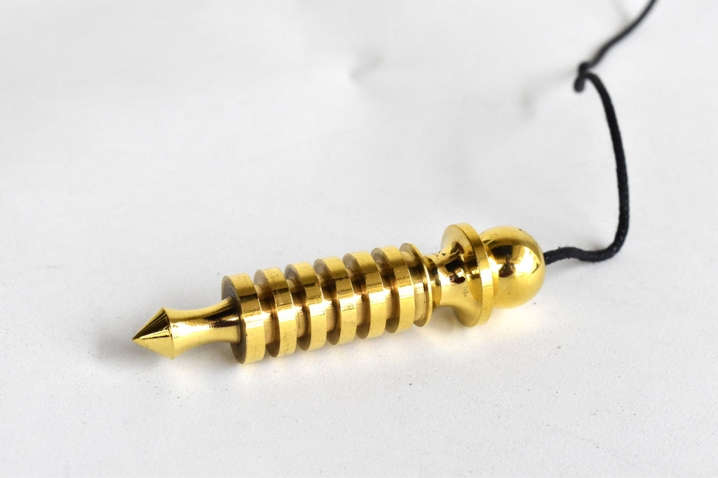 6 Ring Bullet Brass Pendulum Silver Metal Egyptian Pendulums.