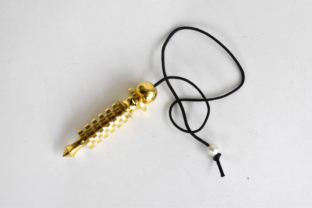 6 Ring Bullet Brass Pendulum Silver Metal Egyptian Pendulums.