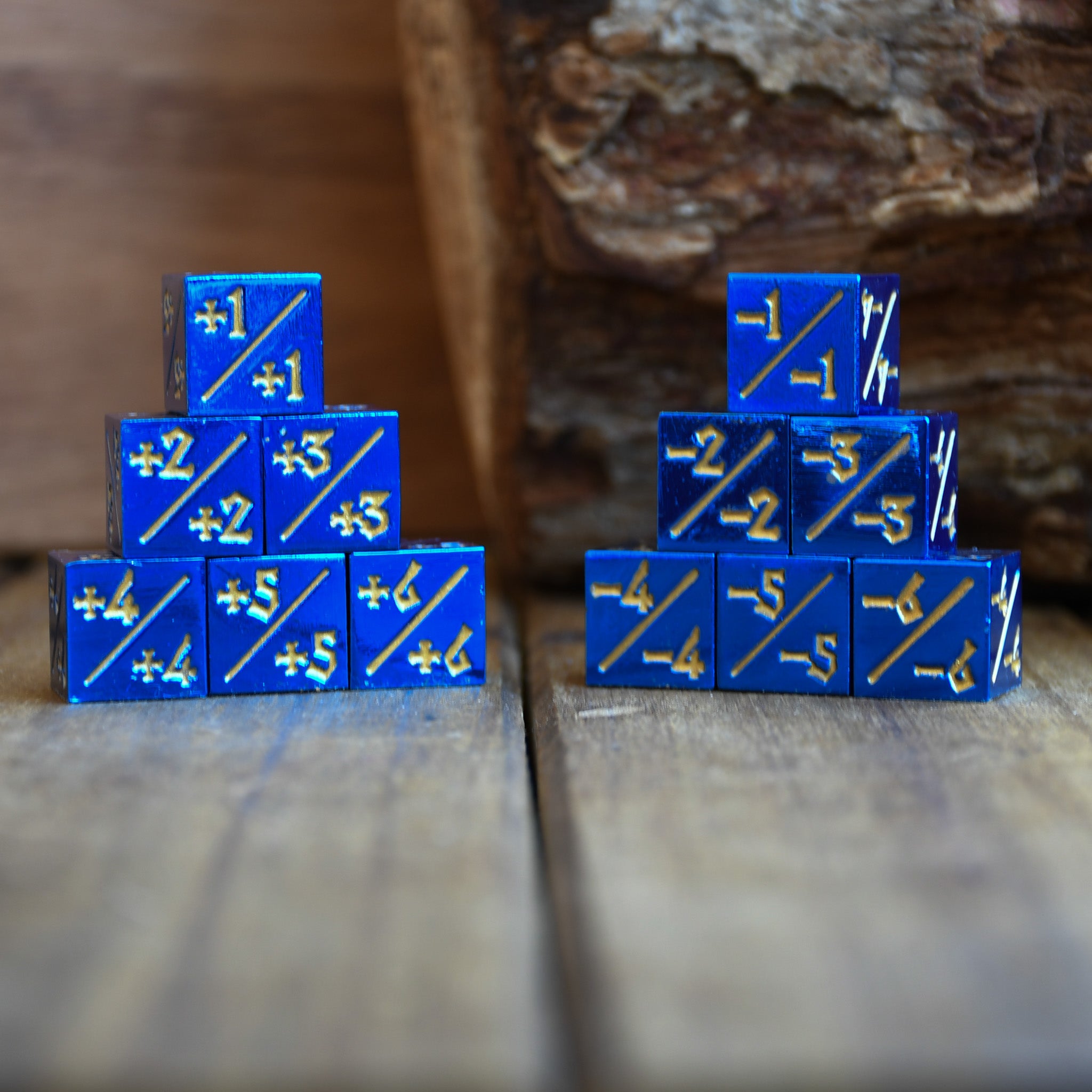 '+1/+1 Counter Dice- Blue, 6ct. | Metal | Wiccan Center
