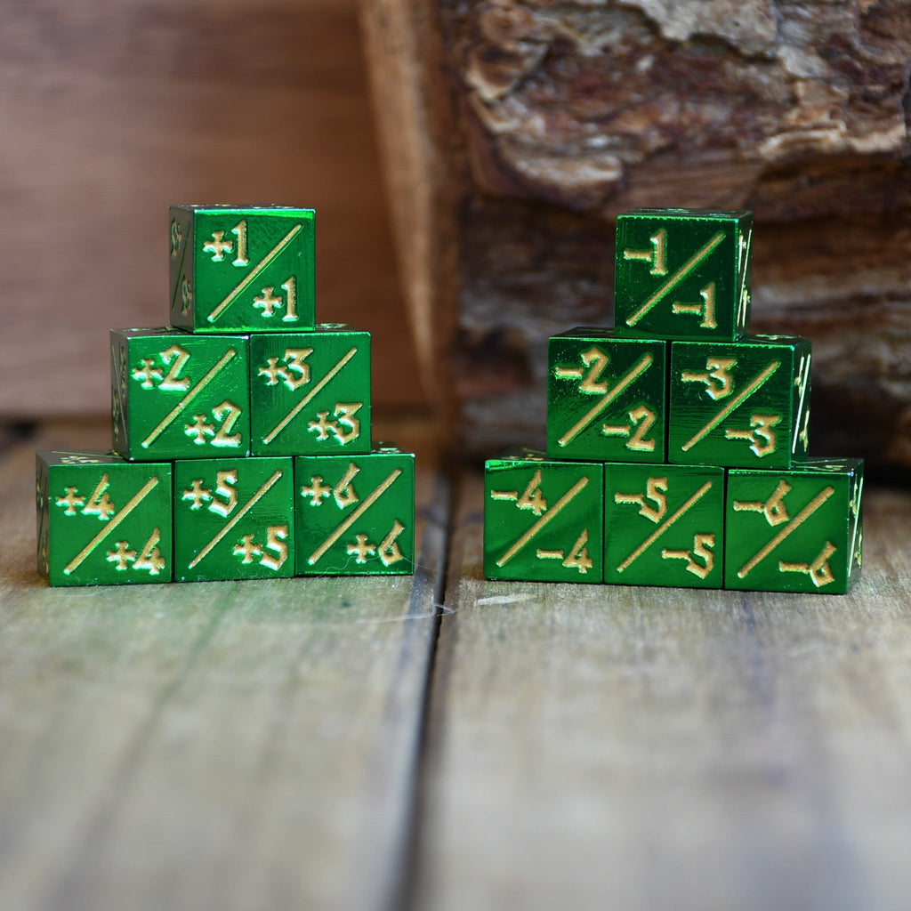 '+1/+1 Counter Dice- Green, 6ct.