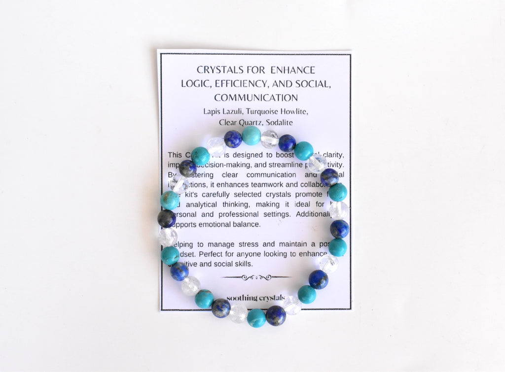 Enhance Logic, Efficiency & Social Communication Crystal Bracelet.