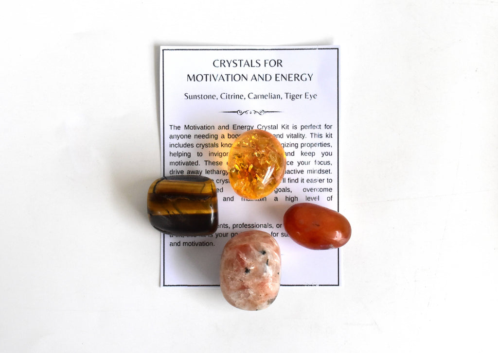MOTIVATION AND ENERGY Crystal Kit, Crystal Gift Kit.