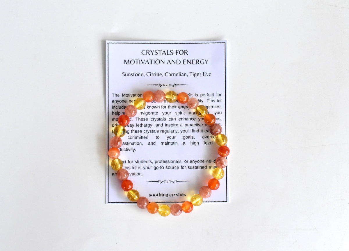 MOTIVATION AND ENERGY Crystals Bracelet, for Student.