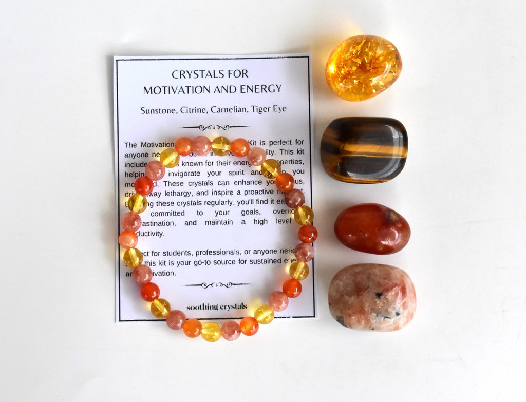 MOTIVATION AND ENERGY Crystal Kit, Crystal Gift Kit.