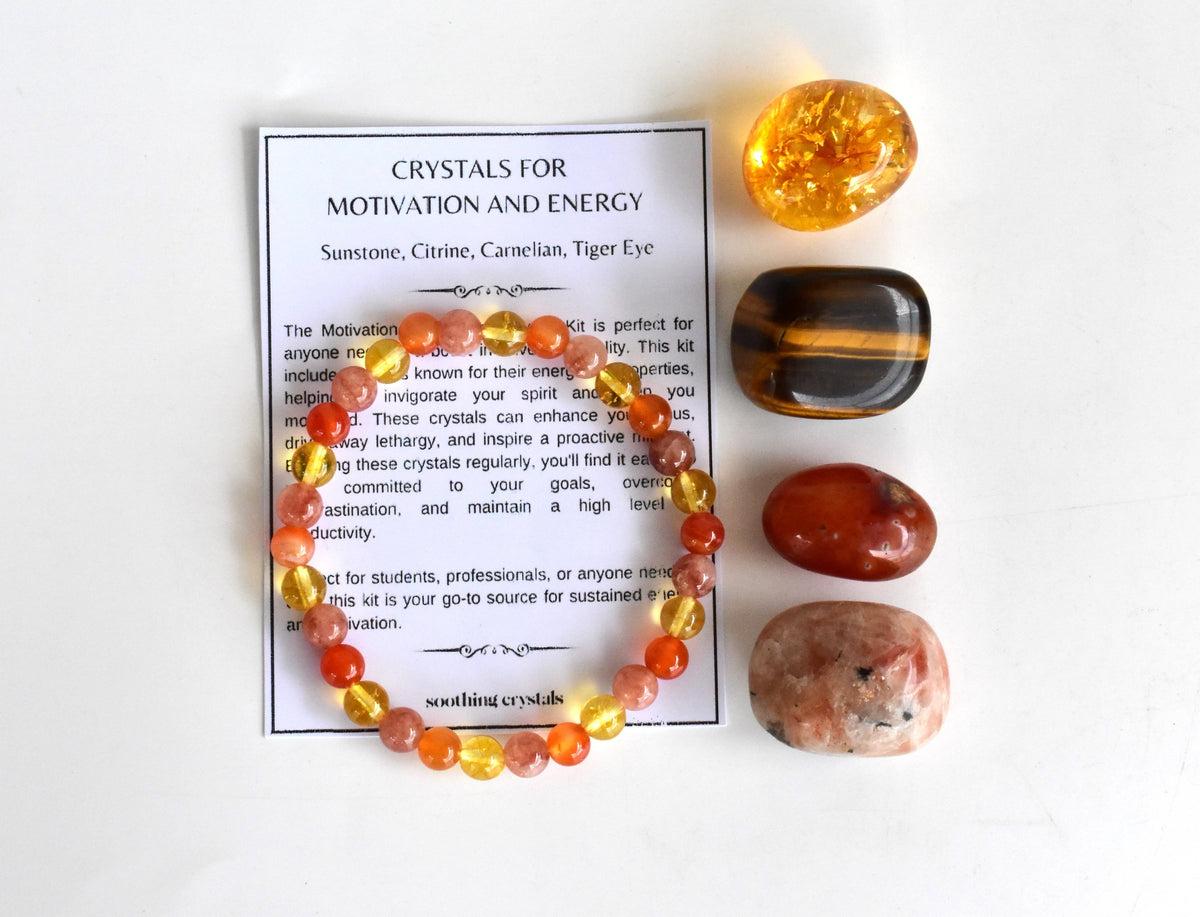 MOTIVATION AND ENERGY Crystal Kit, Crystal Gift Kit.