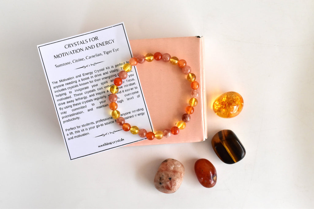 MOTIVATION AND ENERGY Crystal Kit, Crystal Gift Kit.