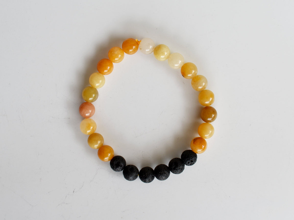 Yellow Aventurine Diffuser Bracelet, Lava Diffuser Jewelry, Aromatherapy, Essential Oil Bracelet, Spiritual Gift, Yoga Gift for Her