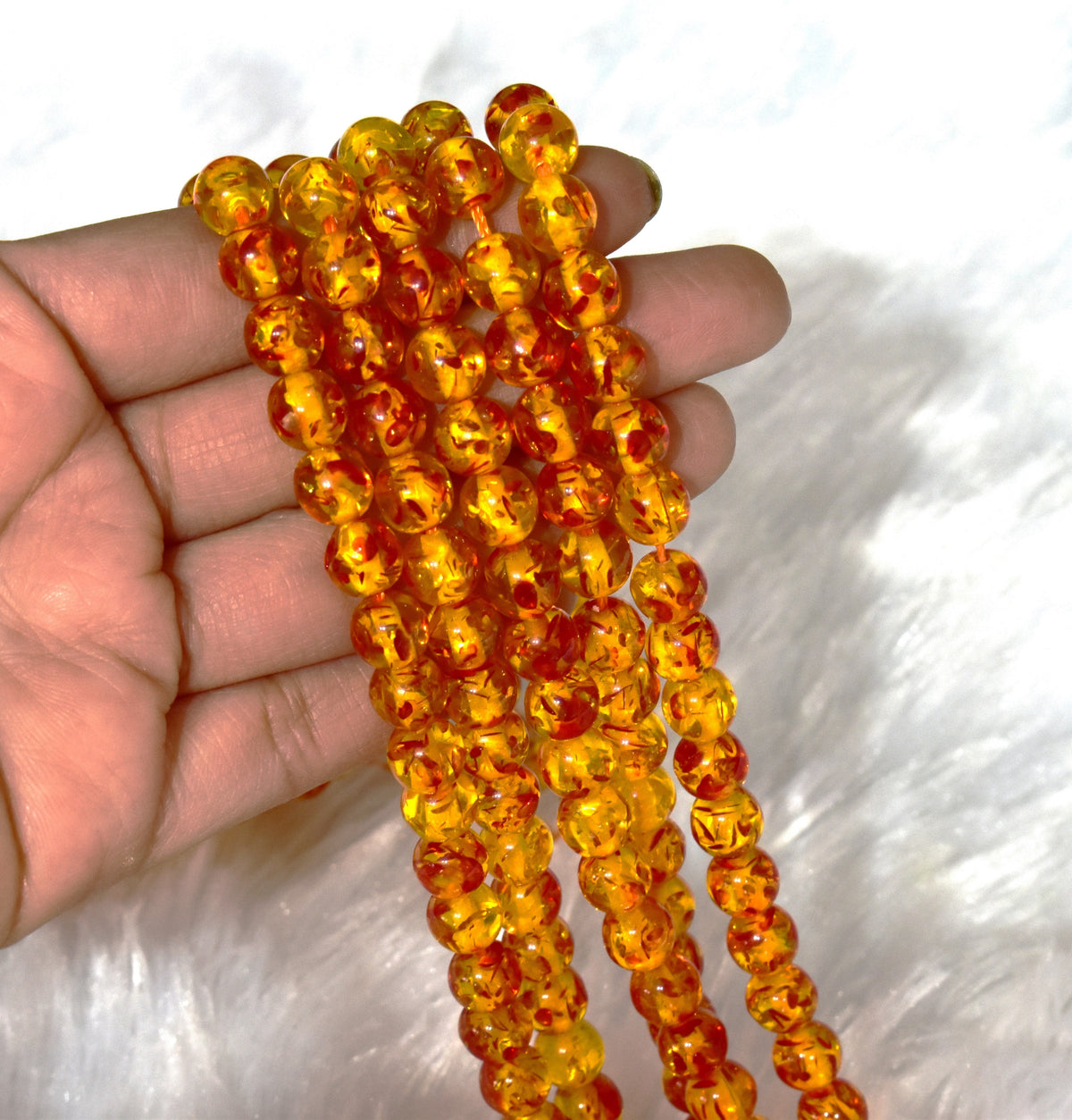 Amber Dyed Gemstone Beads, Crystal Beads for Jewelry