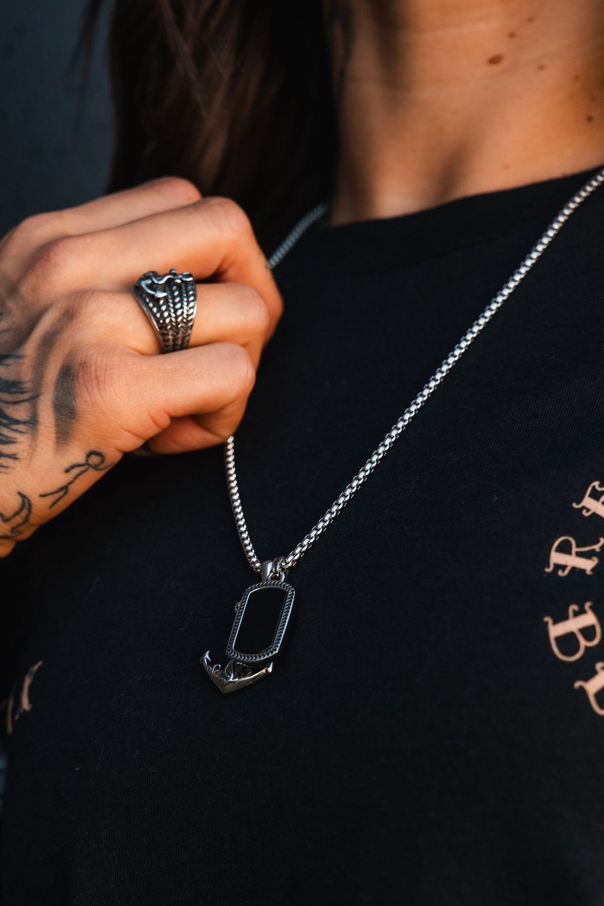 Anchored in Darkness Necklace | jewelry | Wiccan Center
