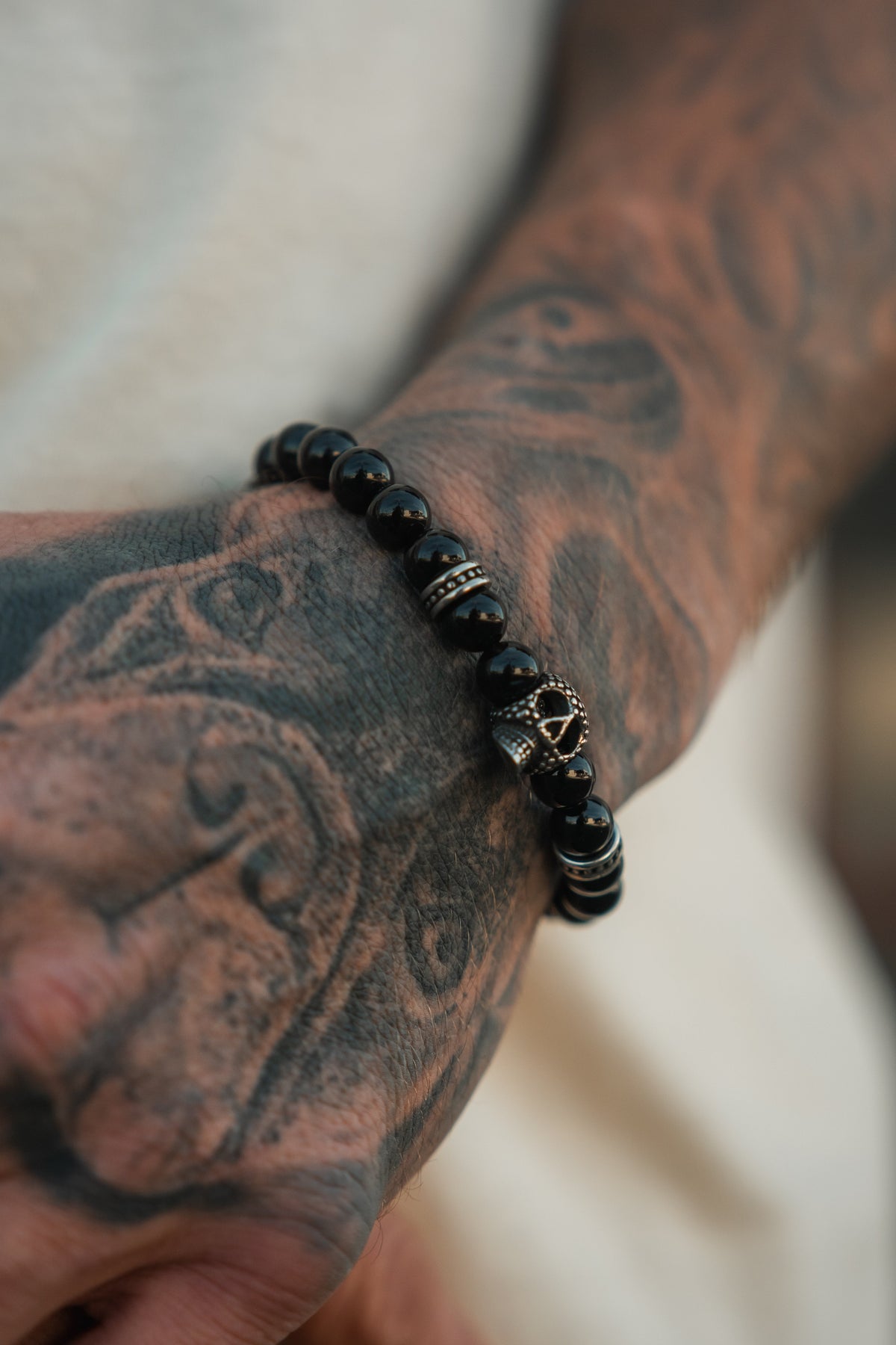 Day of the Dead Black Bead Bracelet | | Wiccan Center