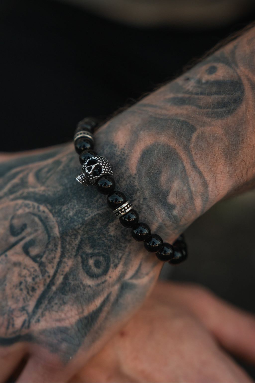 Day of the Dead Black Bead Bracelet | | Wiccan Center