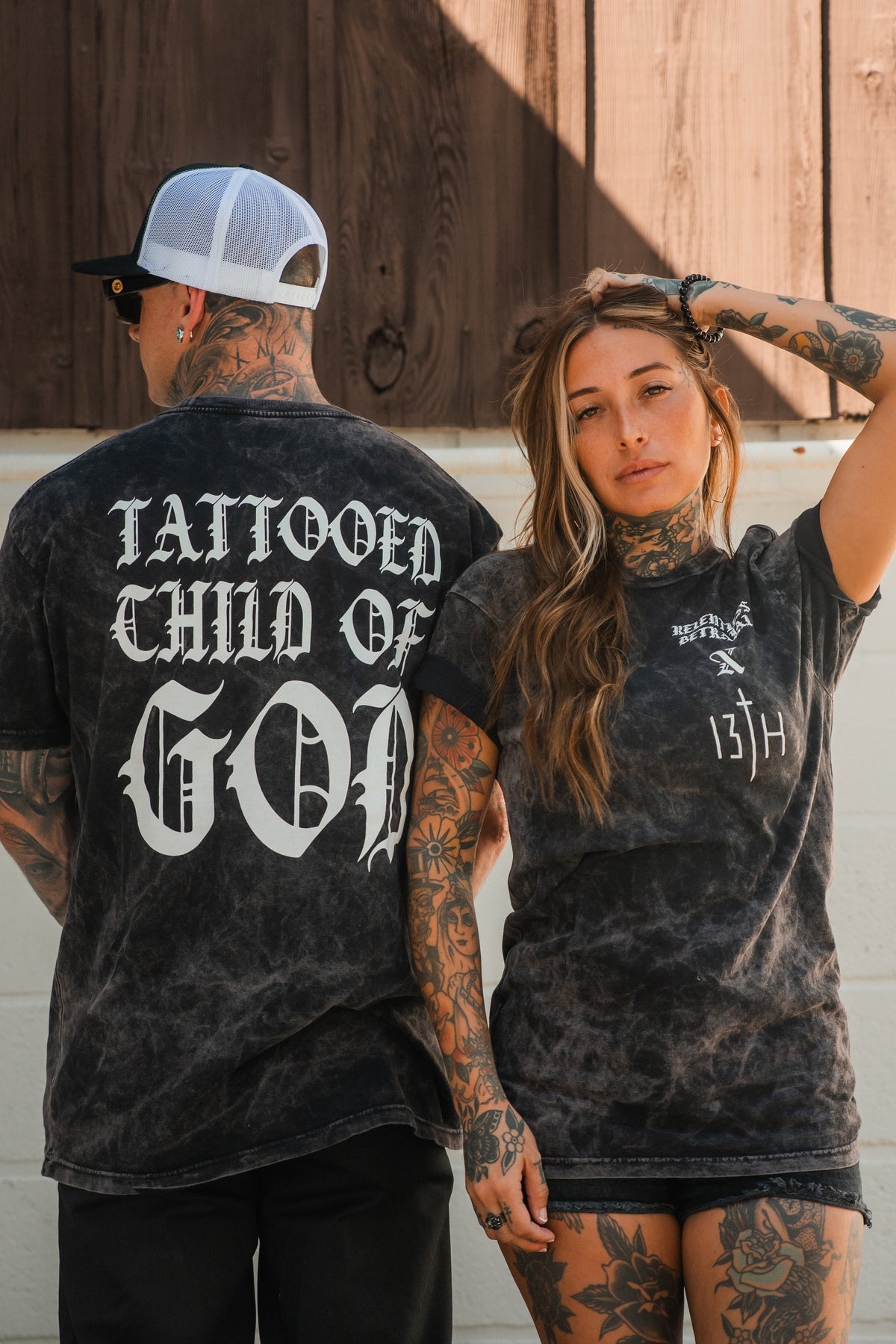 Tattooed Child of God Premium Mineral Wash T-Shirt | | Wiccan Center
