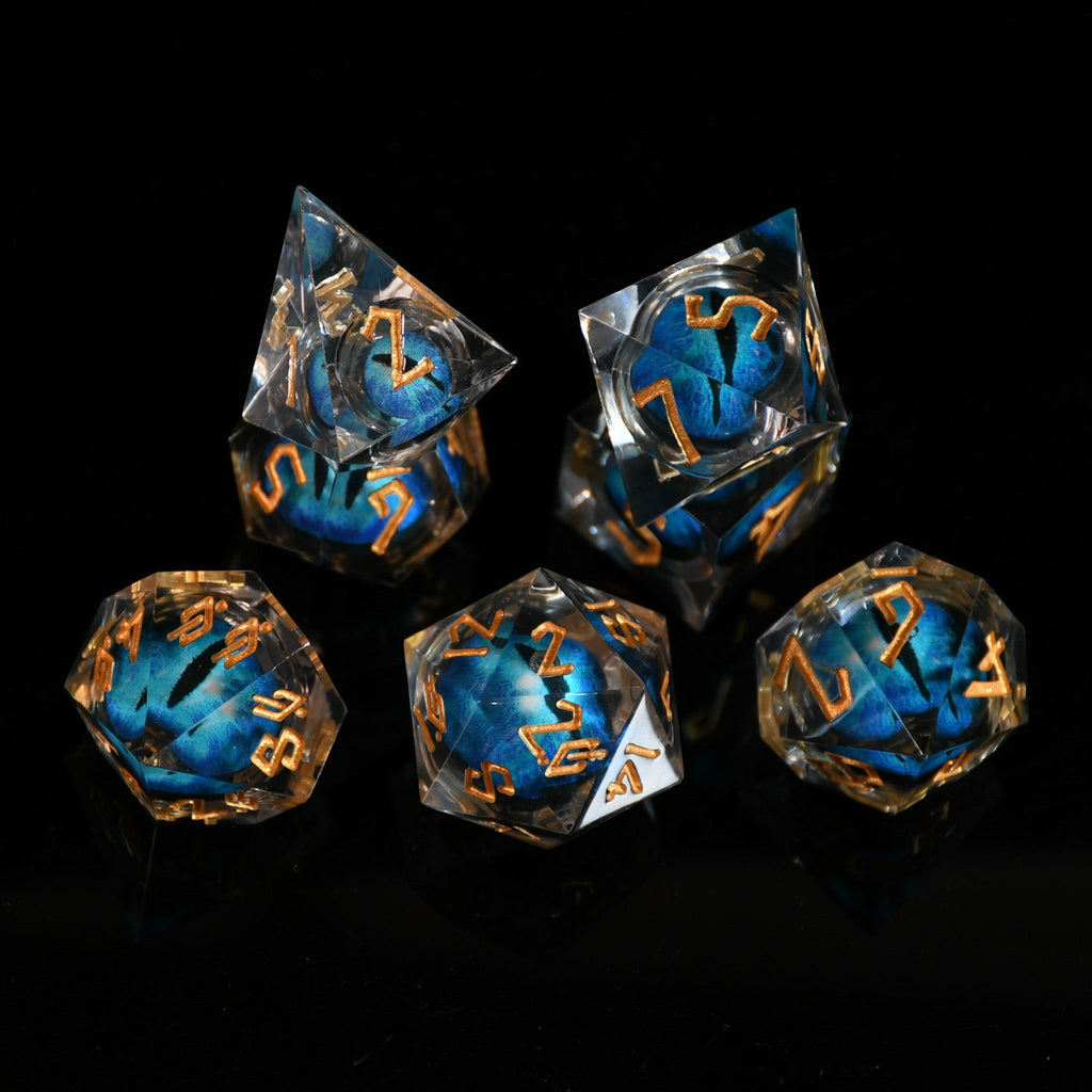 Legacy of Blue Eyes Liquid Core Dice Set | Liquid Core | Wiccan Center