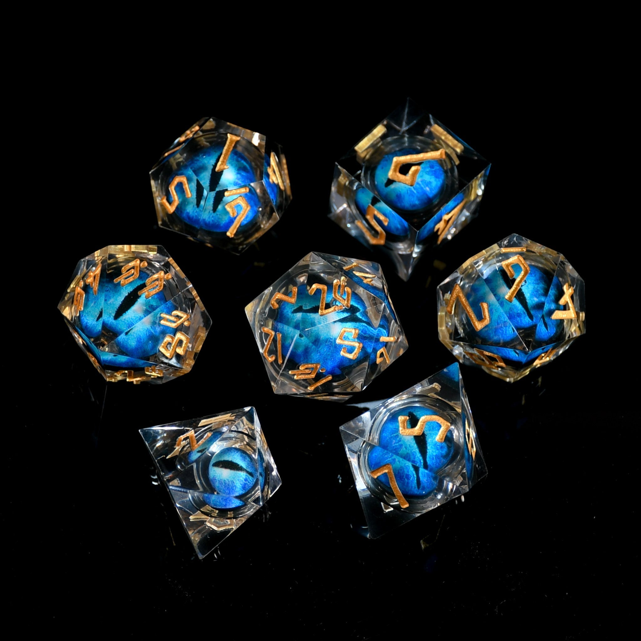 Legacy of Blue Eyes Liquid Core Dice Set | Liquid Core | Wiccan Center