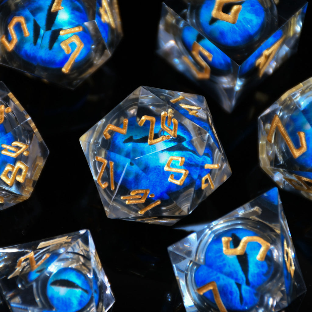 Legacy of Blue Eyes Liquid Core Dice Set | Liquid Core | Wiccan Center