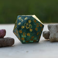 Dachshund Puppy Paws Green Fluorite 30mm D20 | DICE | Wiccan Center