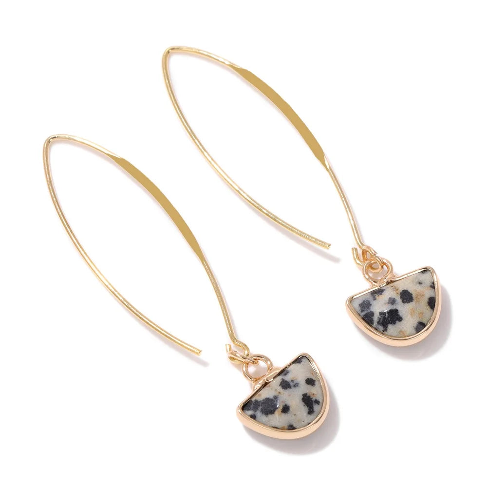 Crystal Faceted Teardrop Gold Earrings | earrings | Wiccan Center