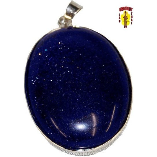 Dark Blue Sparkly Sandstone Pendant 1-3/4" | Pendant | Wiccan Center
