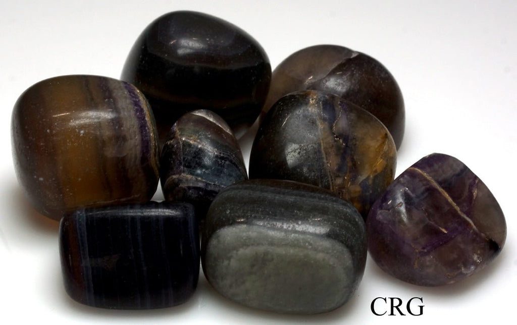 Dark Rainbow Fluorite Tumbled (India) 25-30mm 1-Kilo