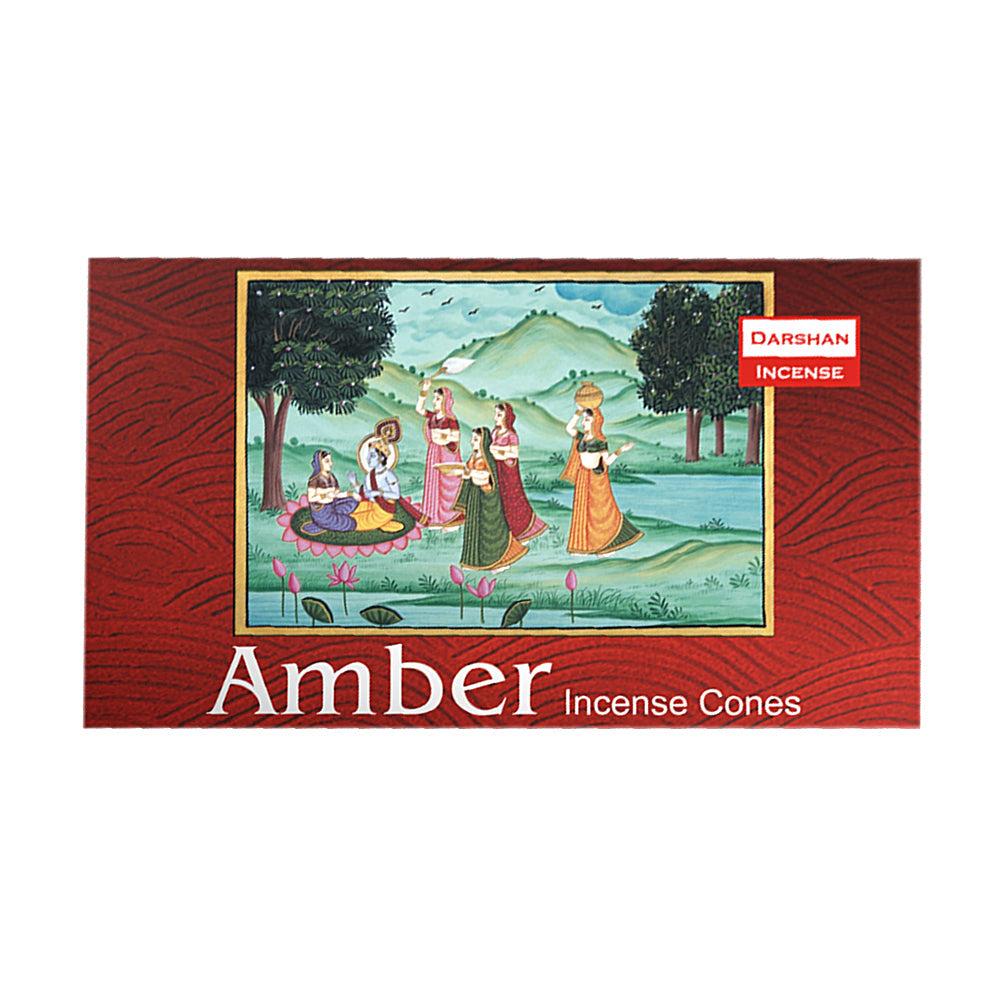 Darshan Amber Incense Cones | Incense | Wiccan Center