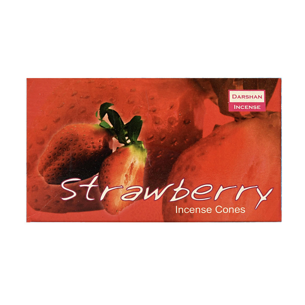 Darshan Strawberry Incense Cones | Incense | Wiccan Center