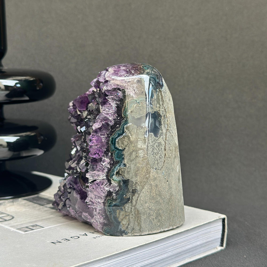 Deep Purple Amethyst cathedral geode, Unique raw crystal cluster, self stand | Rocks & Geodes | Wiccan Center