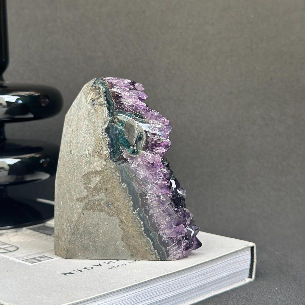 Deep Purple Amethyst cathedral geode, Unique raw crystal cluster, self stand | Rocks & Geodes | Wiccan Center
