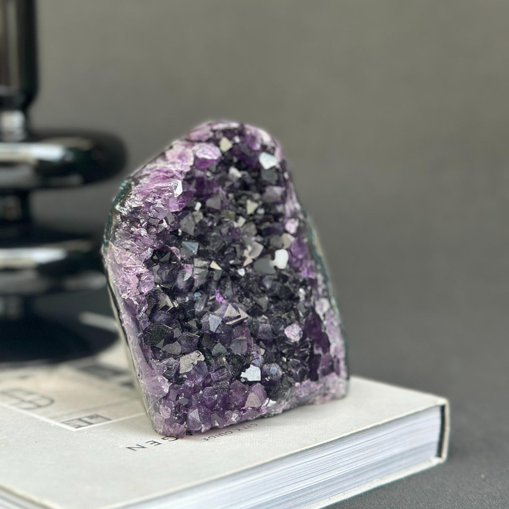 Deep Purple Amethyst cathedral geode, Unique raw crystal cluster, self stand | Rocks & Geodes | Wiccan Center