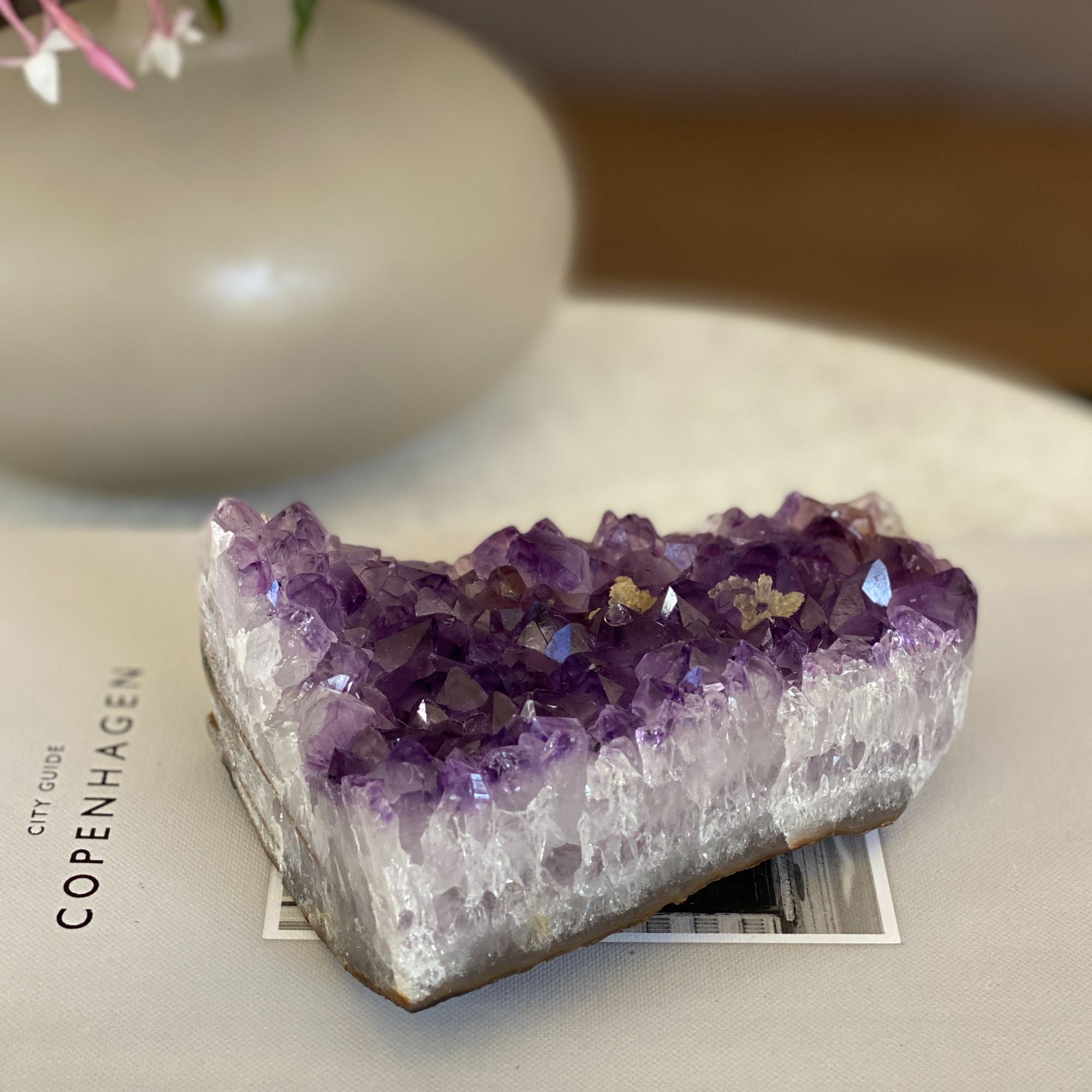 Deep Purple Flat Amethyst, large crystals cluster | Amethyst Geodes | Wiccan Center