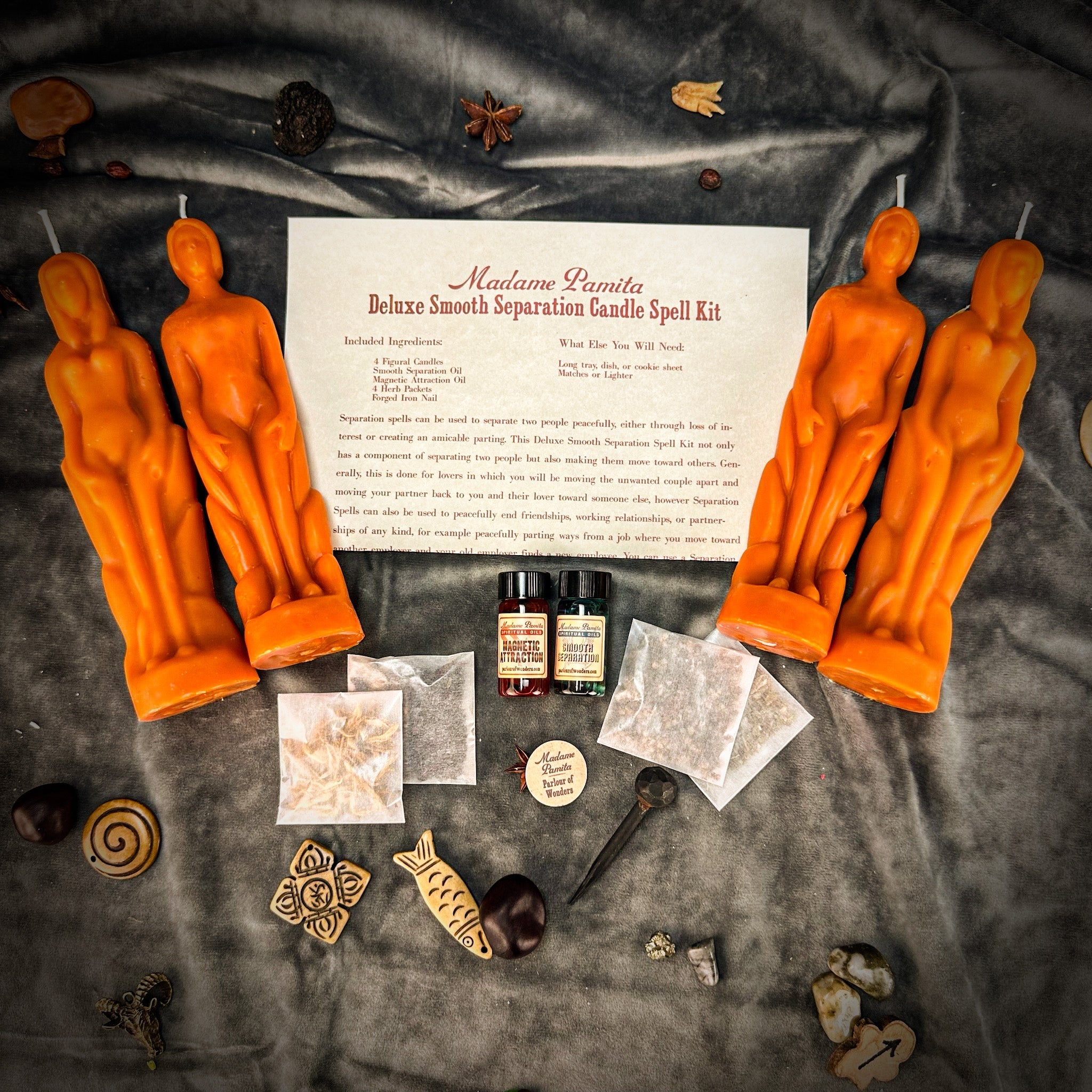 Deluxe Smooth Separation Candle Spell Kit - Human/Female | Peaceful Parting & Love Direction | Candle Spell Kit | Wiccan Center