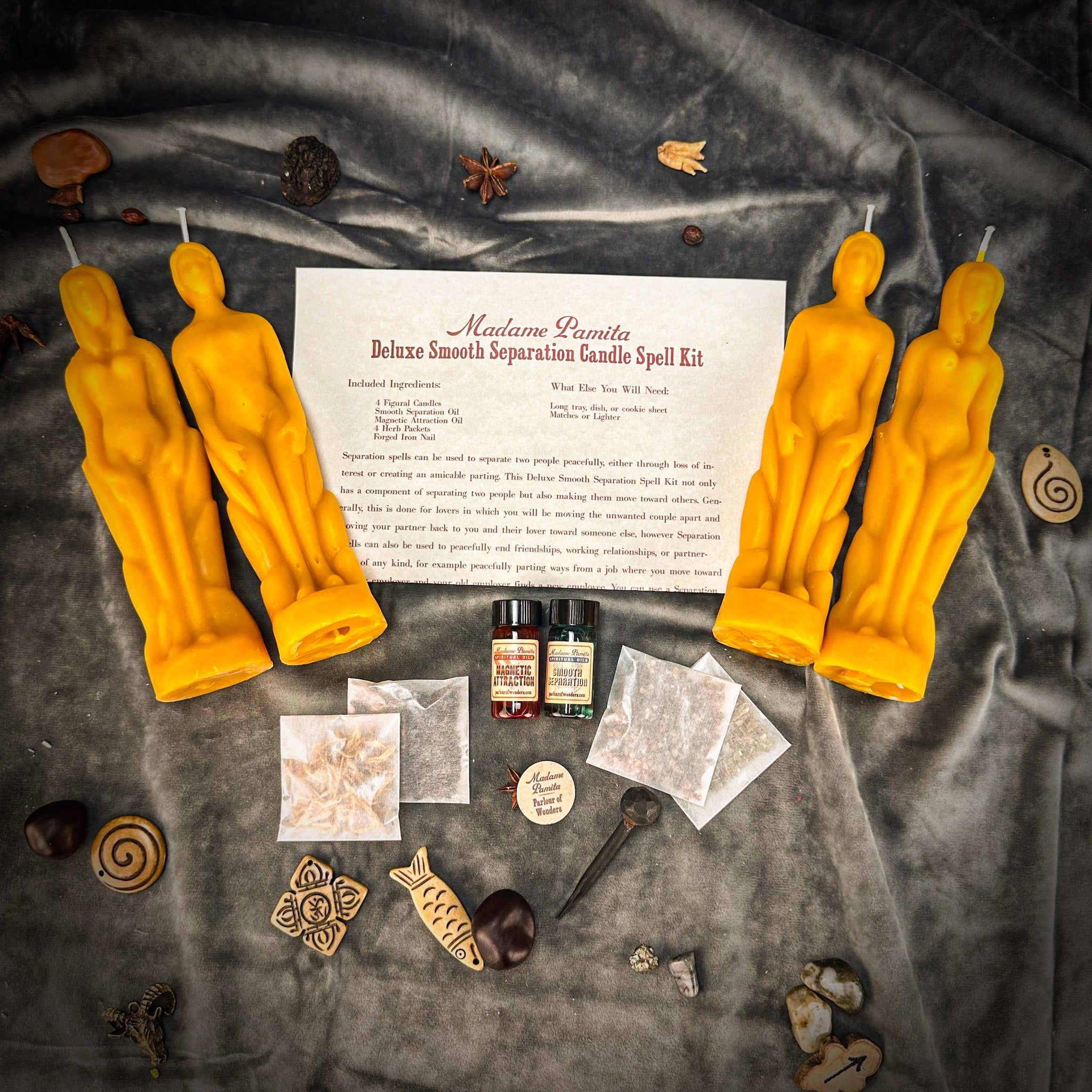 Deluxe Smooth Separation Candle Spell Kit - Human/Female | Peaceful Parting & Love Direction | Candle Spell Kit | Wiccan Center