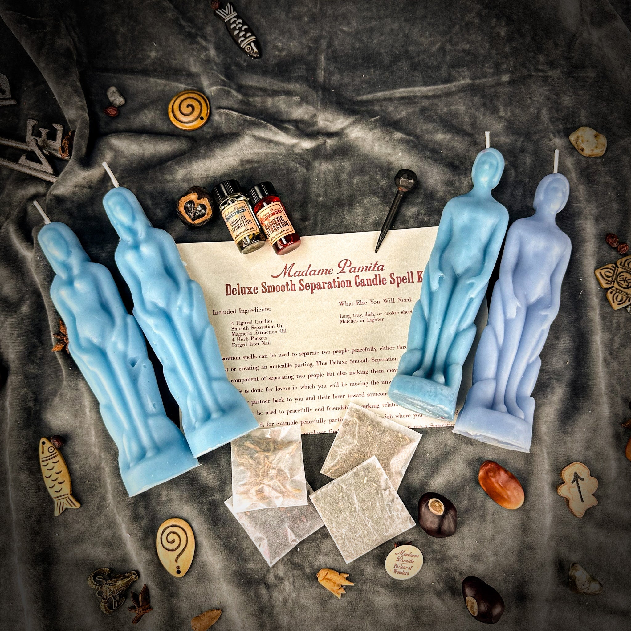 Deluxe Smooth Separation Candle Spell Kit - Human/Female | Peaceful Parting & Love Direction | Candle Spell Kit | Wiccan Center