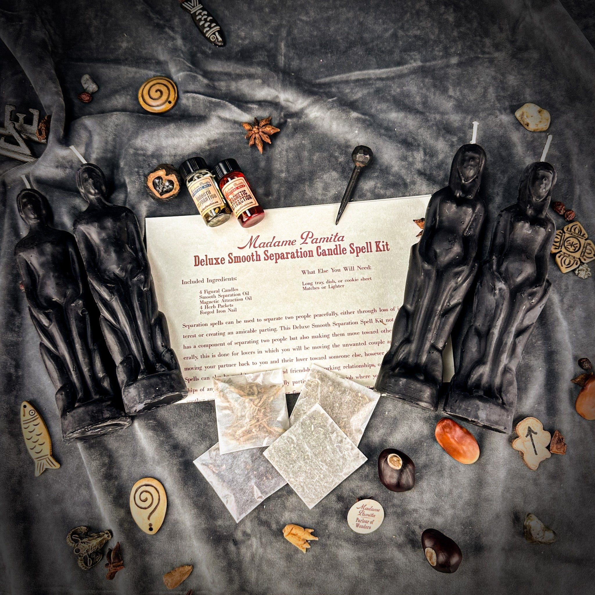 Deluxe Smooth Separation Candle Spell Kit - Human/Female | Peaceful Parting & Love Direction | Candle Spell Kit | Wiccan Center