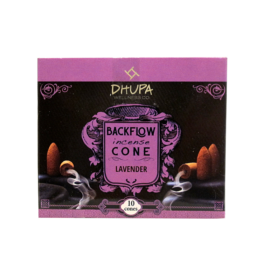 Dhupa (Good Earth) Lavender Backflow Incense Cones | Incense | Wiccan Center