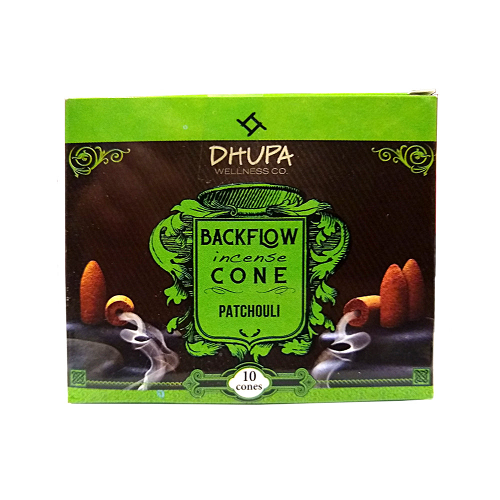 DHUPA (Good Earth) Patchouli Backflow Incense Cones | Incense | Wiccan Center